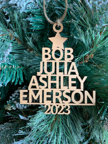 Family Tree Name Ornament