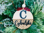 Monogram Shiplap Ornaments