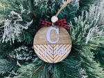 Monogram Shiplap Ornaments